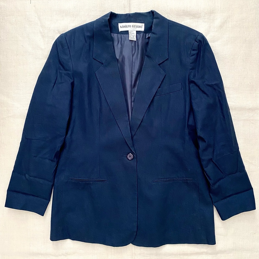 VTG Linen Button Blazer Jacket
